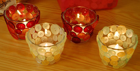 suporte para velas com botões suporte para velas com botões