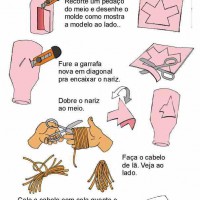 Boneco com pote de iogurte