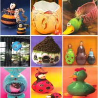 Diversas técnicas para decorar cabaças