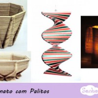 Artesanato com palitos de picolé