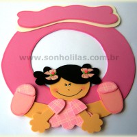 Quadrinho para porta de maternidade com EVA
