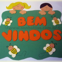 Plaquinha de Boas Vindas