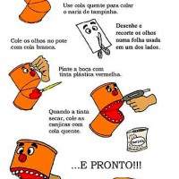 Boneco de copinho de sorvete