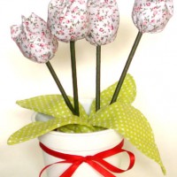 Tulipas de tecido