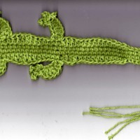 Lagartixa de crochê