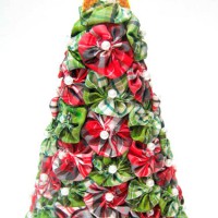 Árvore de Natal com fuxicos