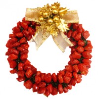 Guirlanda e árvore de Natal com balas